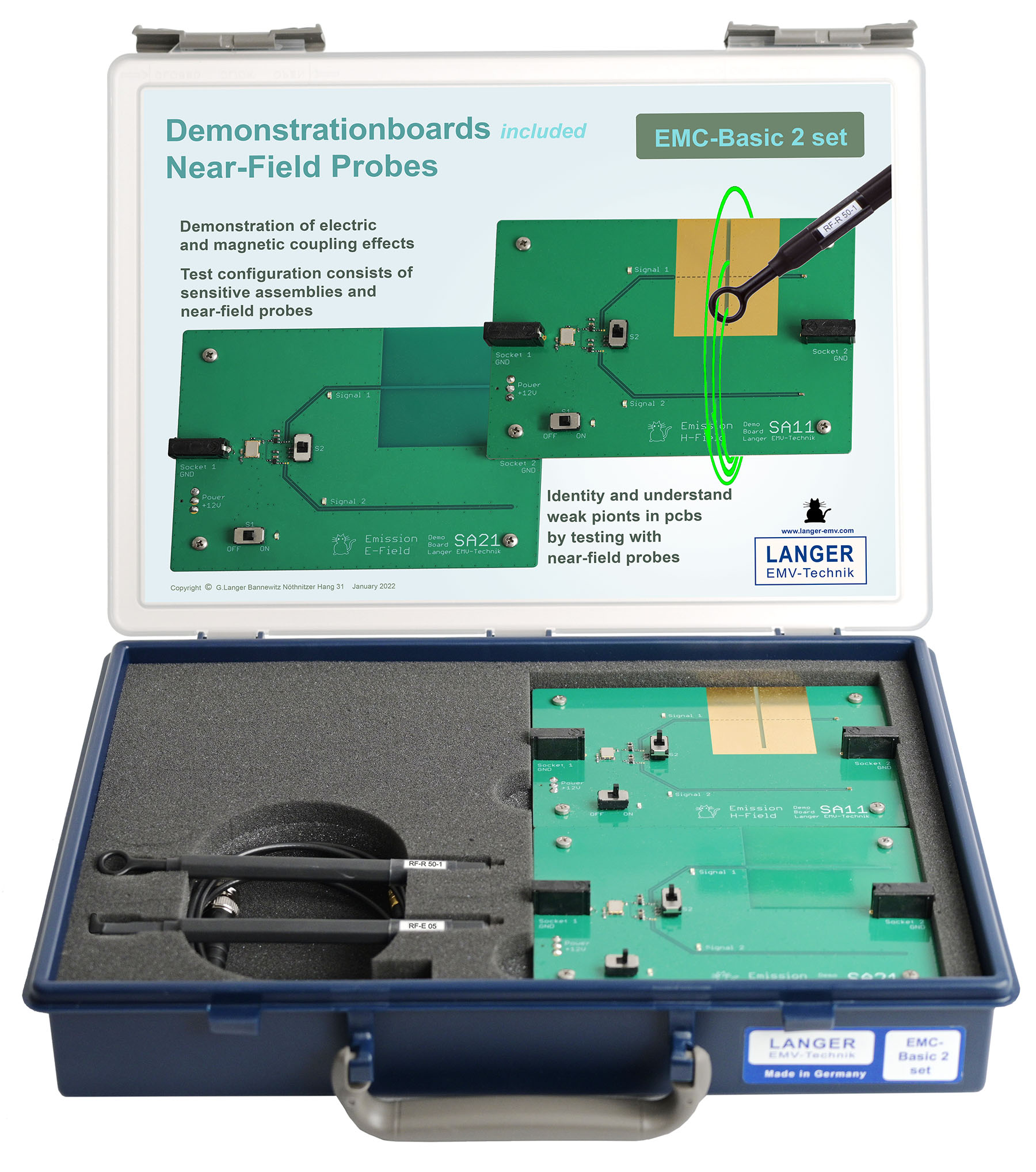 EMC-Basic 2 set, Demonstration Boards Near-Field Probes